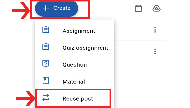 how do you copy an assignment in google classroom